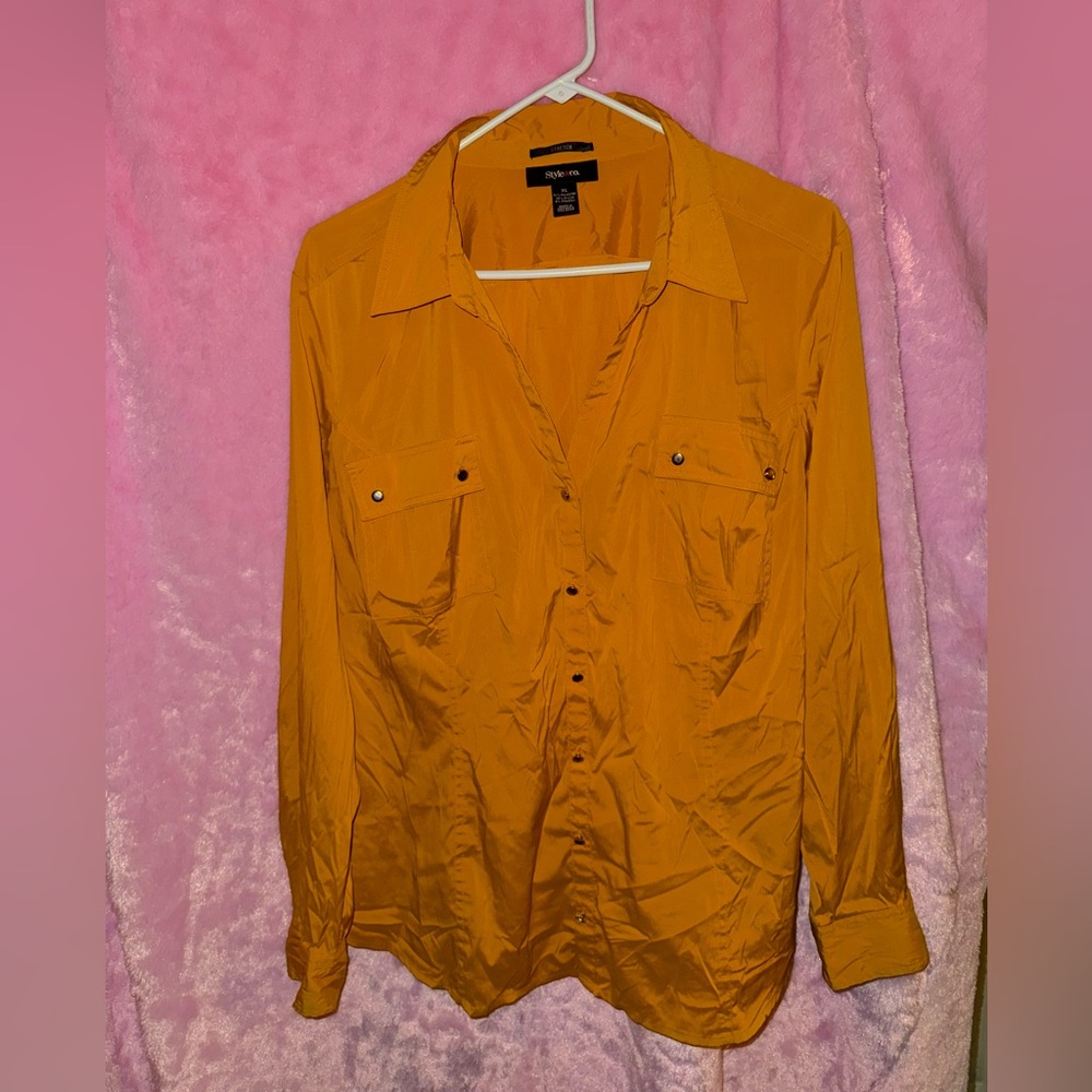 Style & Co. Men's Mustard Shirt Jacket